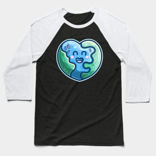Earth Heart Kawaii Cute Baseball T-Shirt